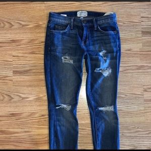 Current/Elliott ripped skinny jeans